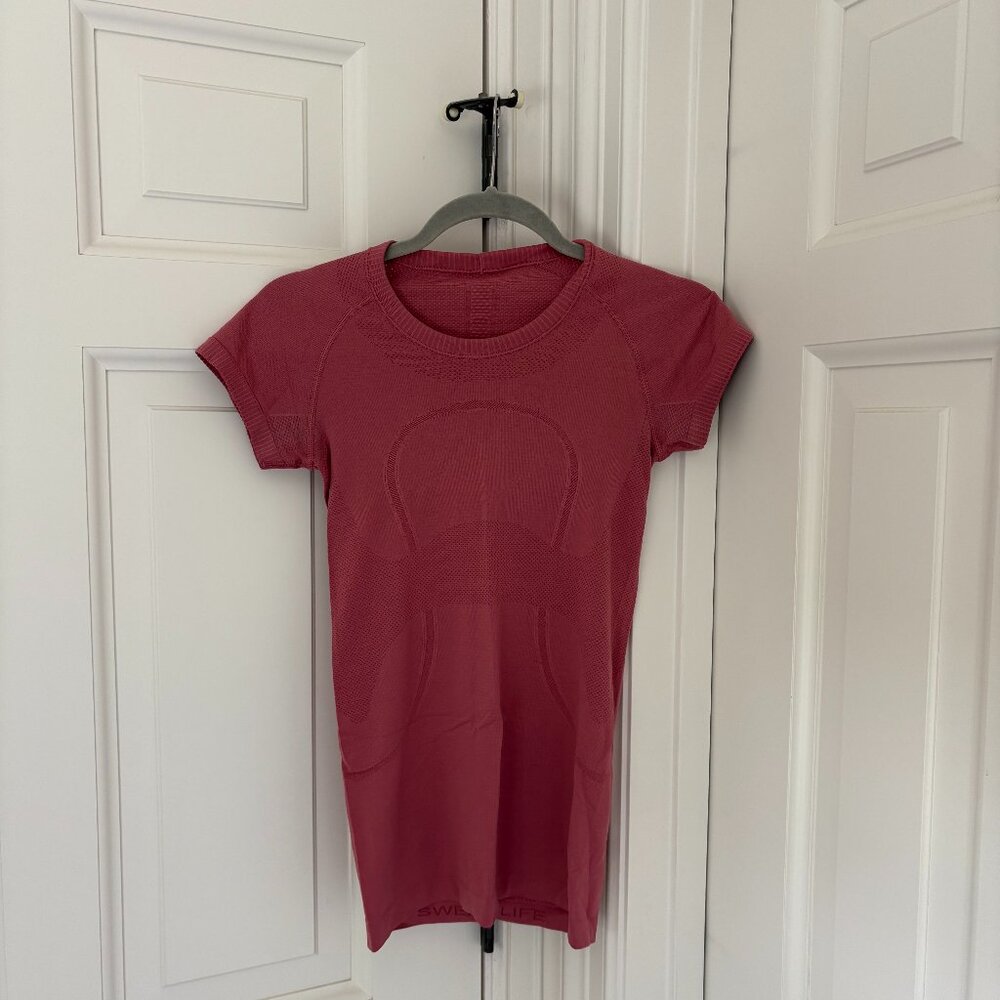 Pink Lululemon Swiftly Tech top